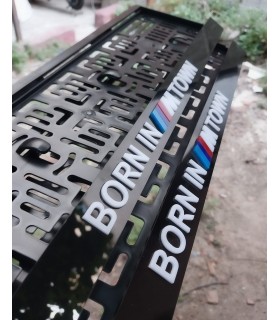 BORN IN M TOWN BMW PLAKALIK KABARTMALI Pleksi PLAKALIK 2adet Lazer Kesim Denizli'den